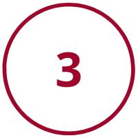 A red circle with a number 3